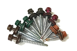 Slotted Head, Serrated Hex Washer Head Self Drilling Screws